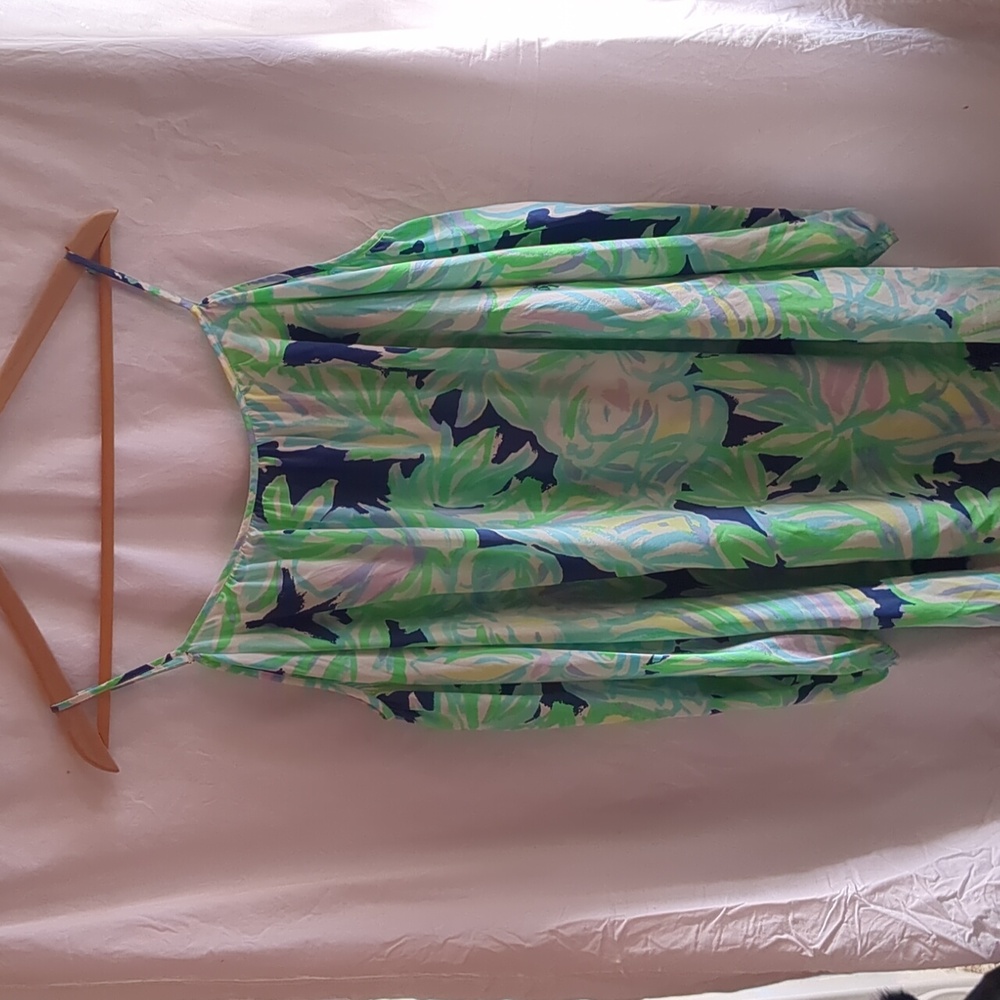 Lilly Pulitzer tunic silk floral cold shoulder medium